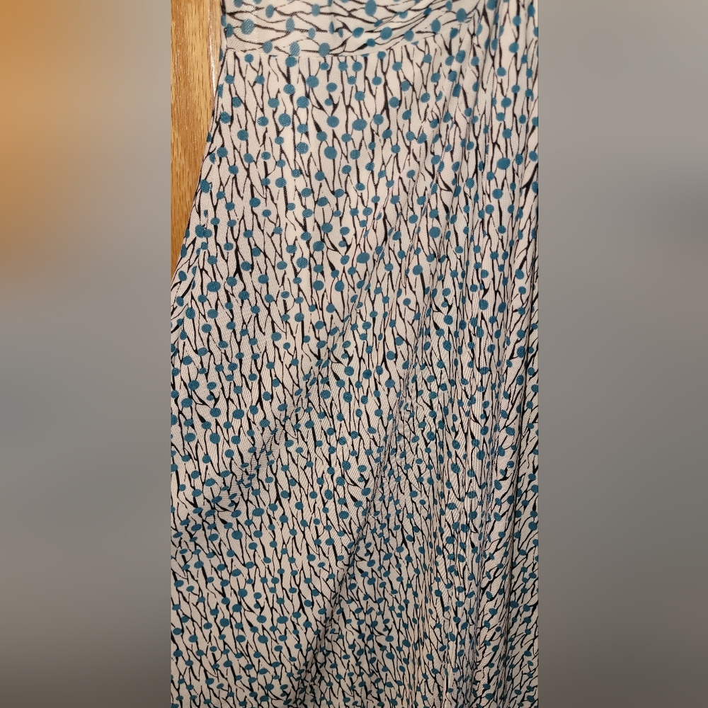 NWOT Max Studio Teal and White SunDress MEDIUM WOMANS - Picture 2 of 4
